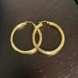 Gold hoop earrings